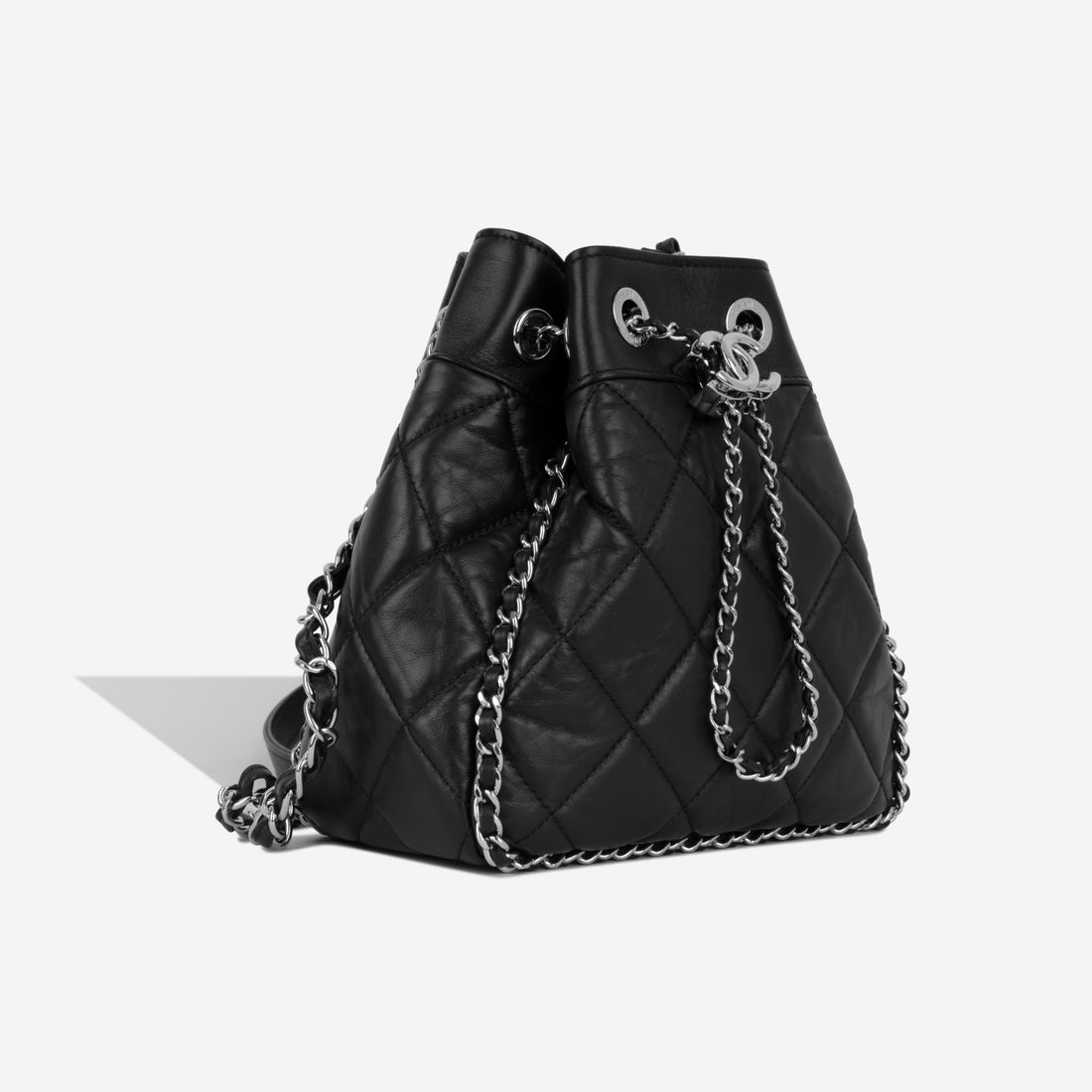 Chanel Quilted Drawstring Bucket