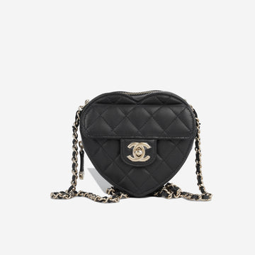 Chanel Small Heart Bag Black