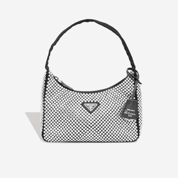Prada Satin Mini Bag with Crystals