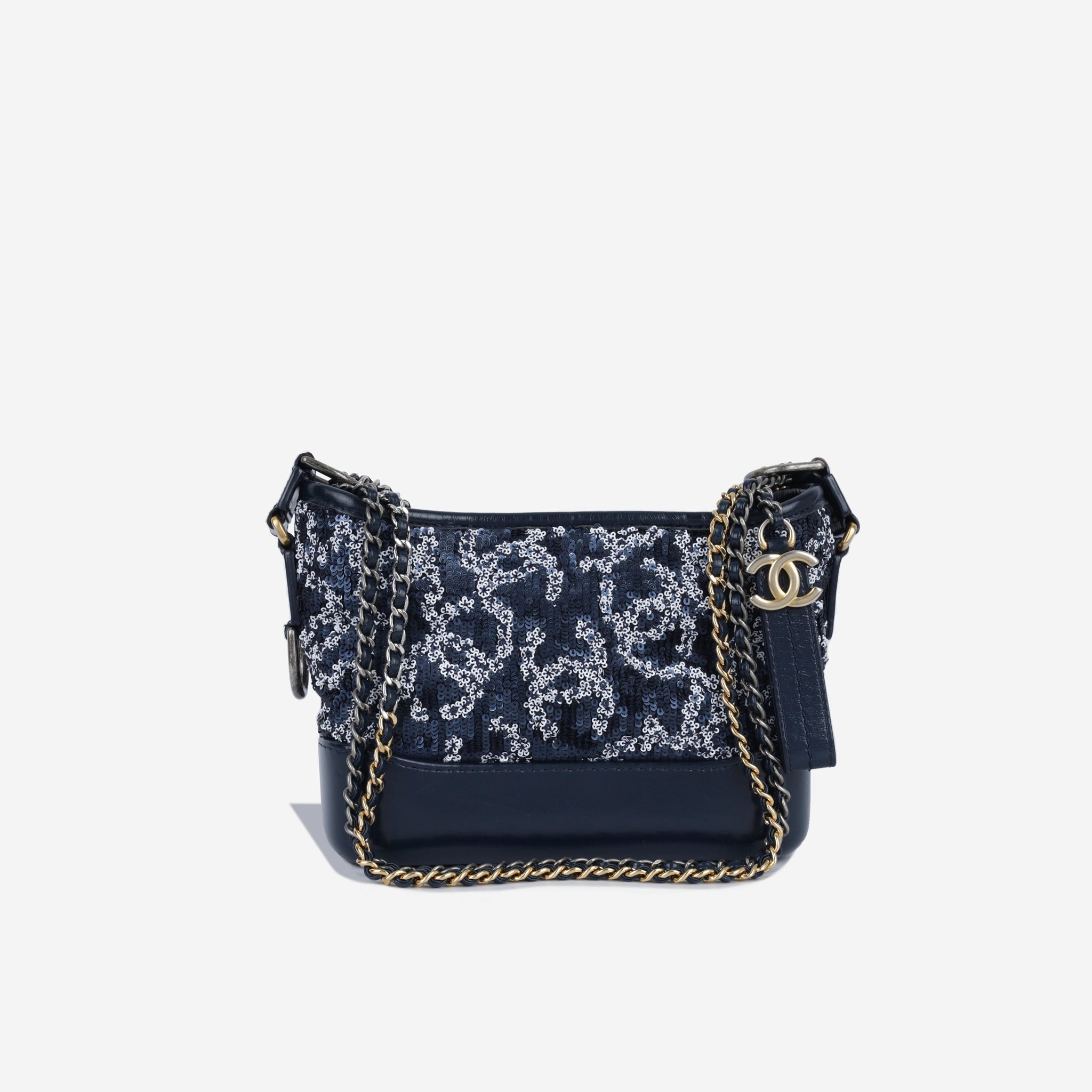 Chanel Small Gabrielle Logo Motif Sequin