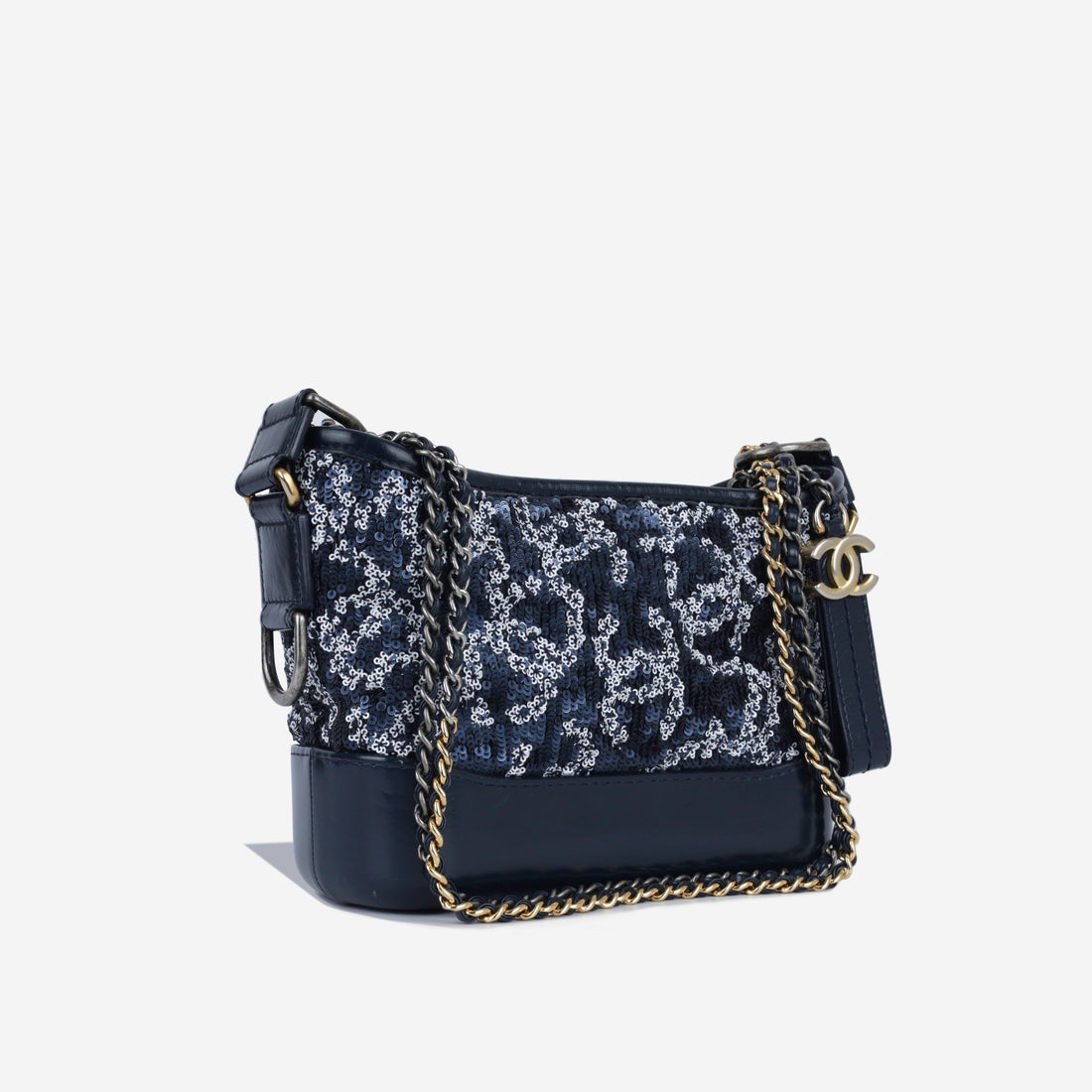 Chanel Small Gabrielle Logo Motif Sequin