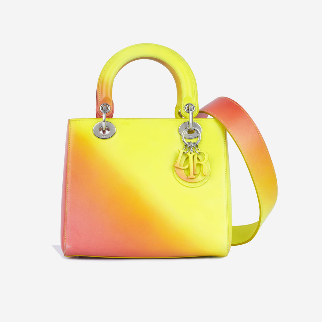 Christian Dior Medium Lady Dior Yellow / Orange