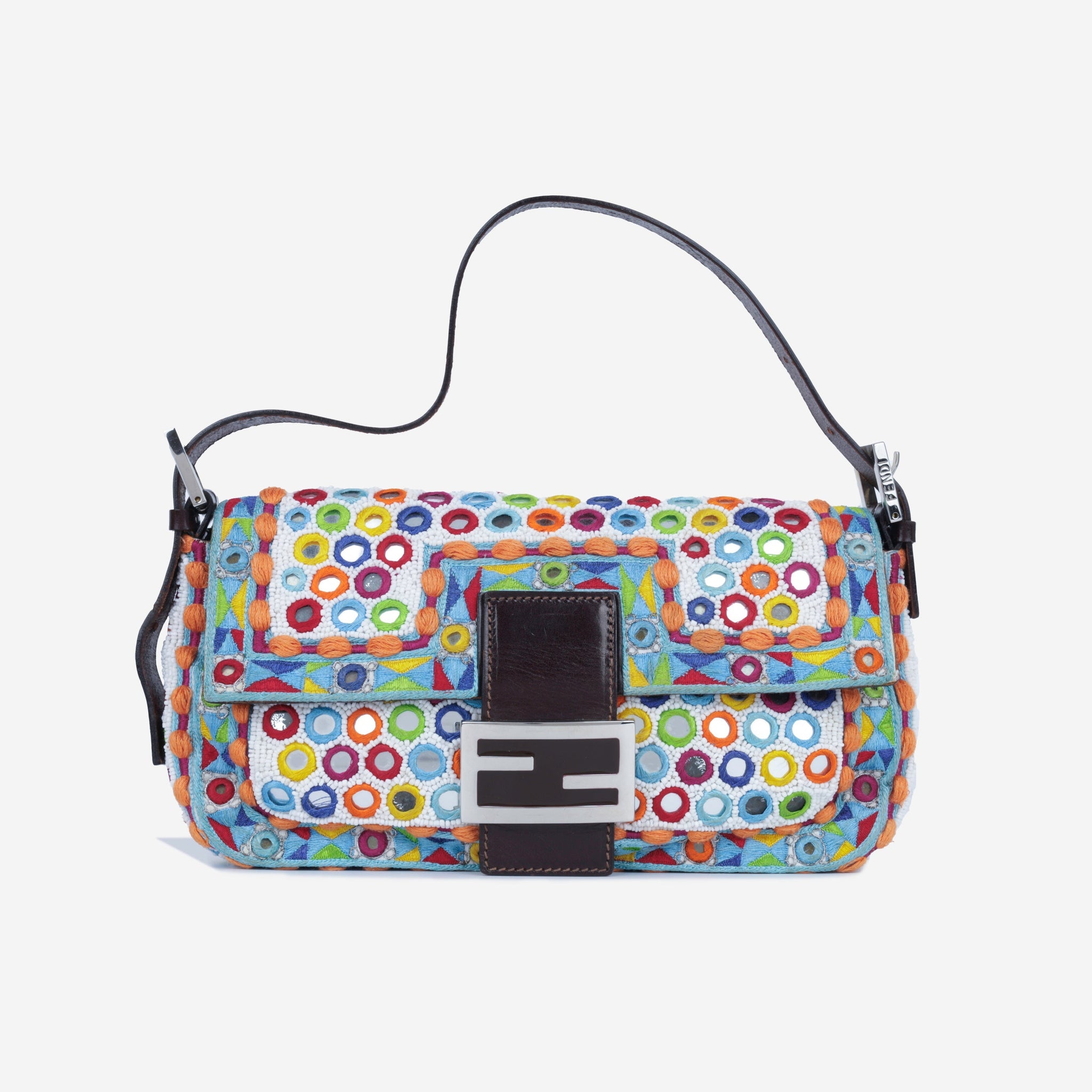 Fendi Vintage Mirror & Pearl Baguette