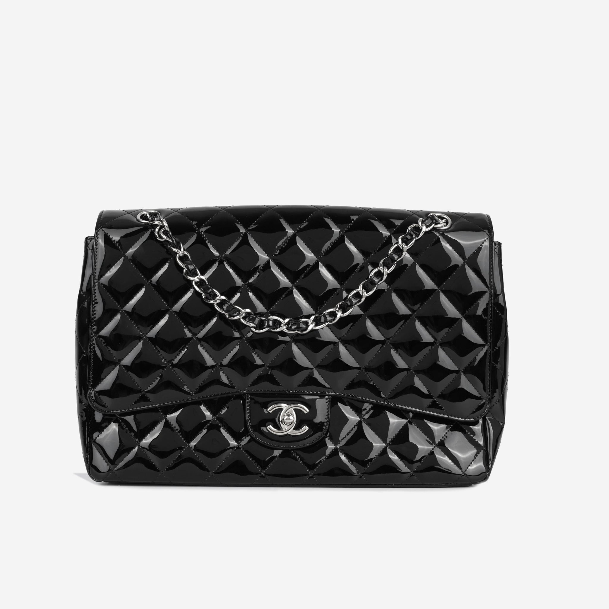 Chanel Maxi Classic Single Flap Black Patent