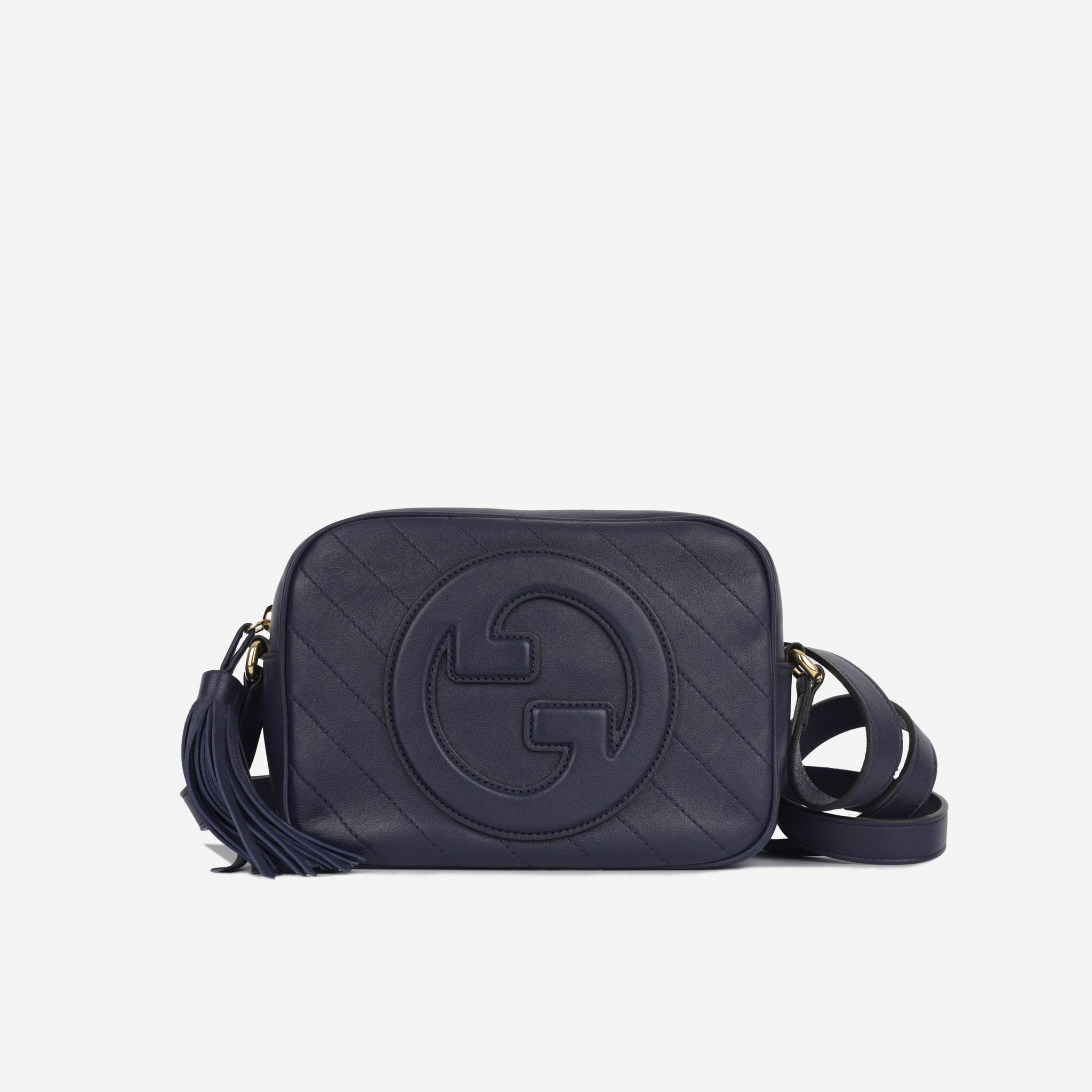 Gucci Blondie Camera Case - Navy Calfskin