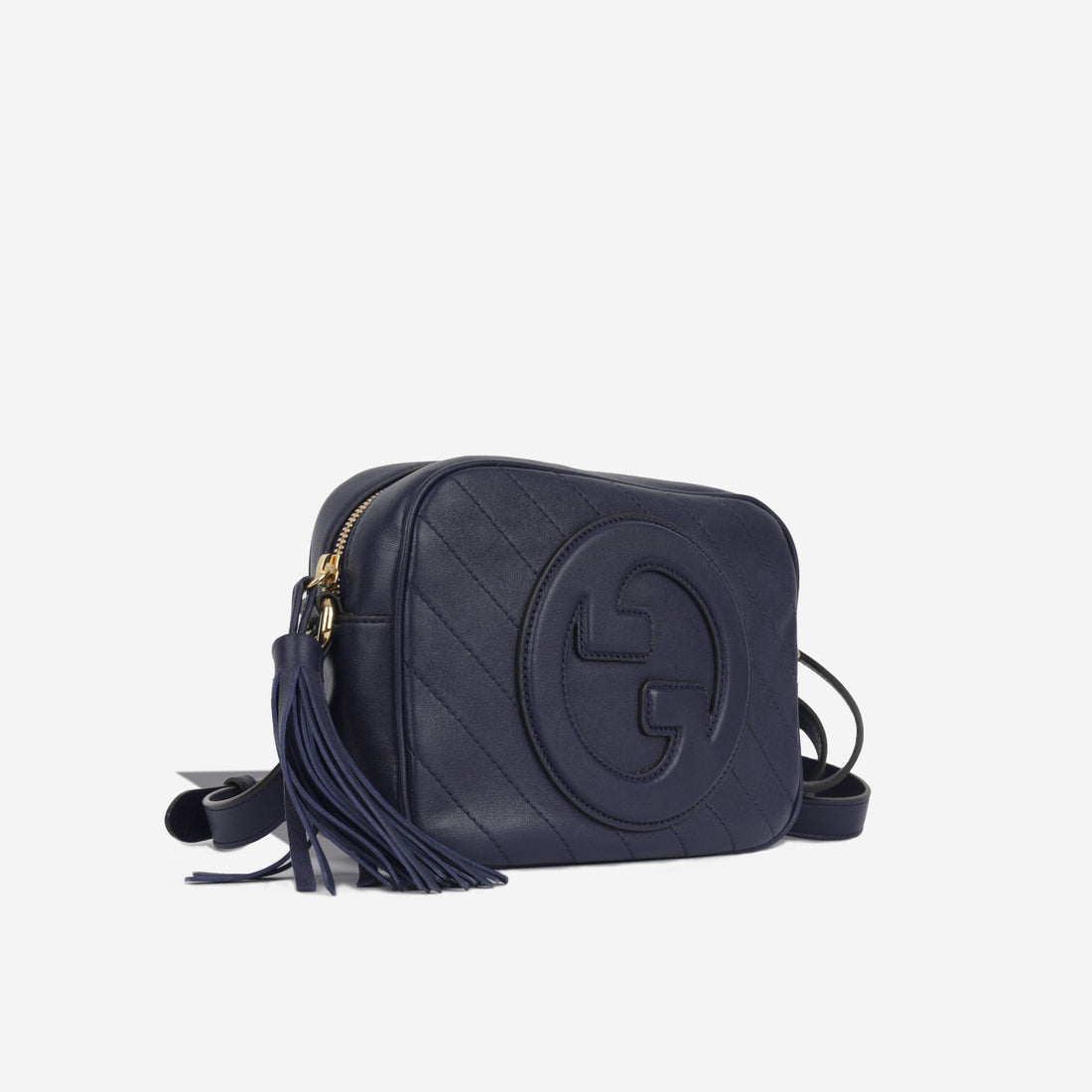 Gucci Blondie Camera Case - Navy Calfskin