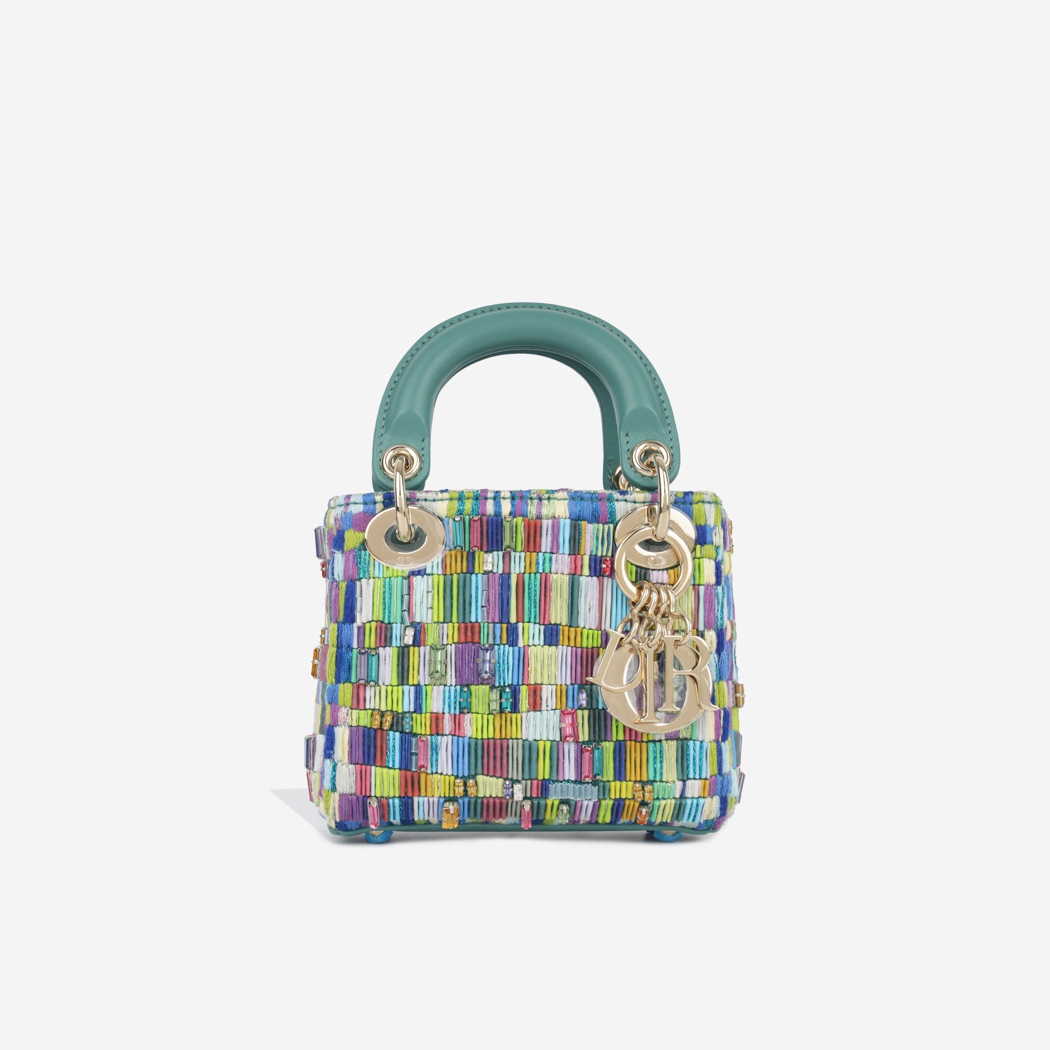 Christian Dior Micro Lady Dior Minjung Kim Beaded Teal
