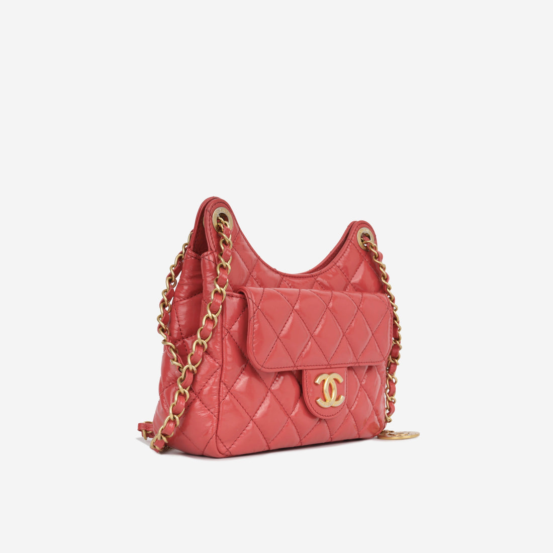 Chanel Cruise 2023 Small Hobo Bag Coral