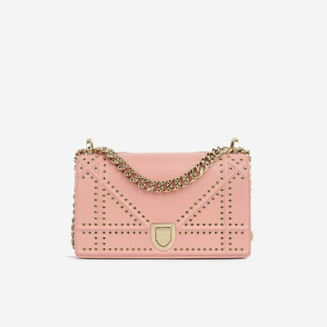 Christian Dior Small Diorama Studded Rose