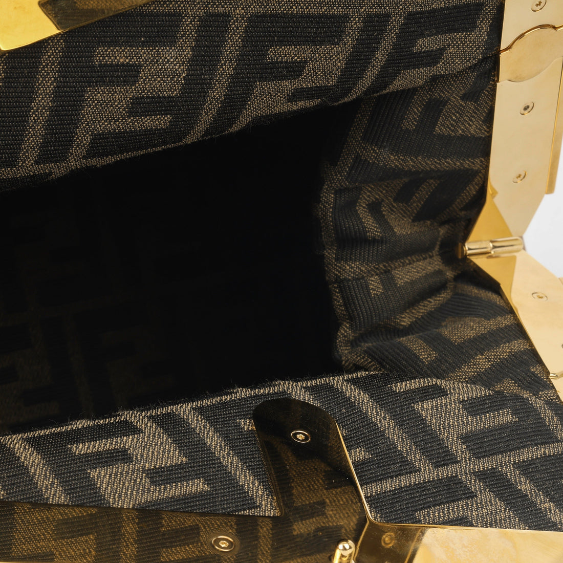 Fendi Medium First Clutch Tan