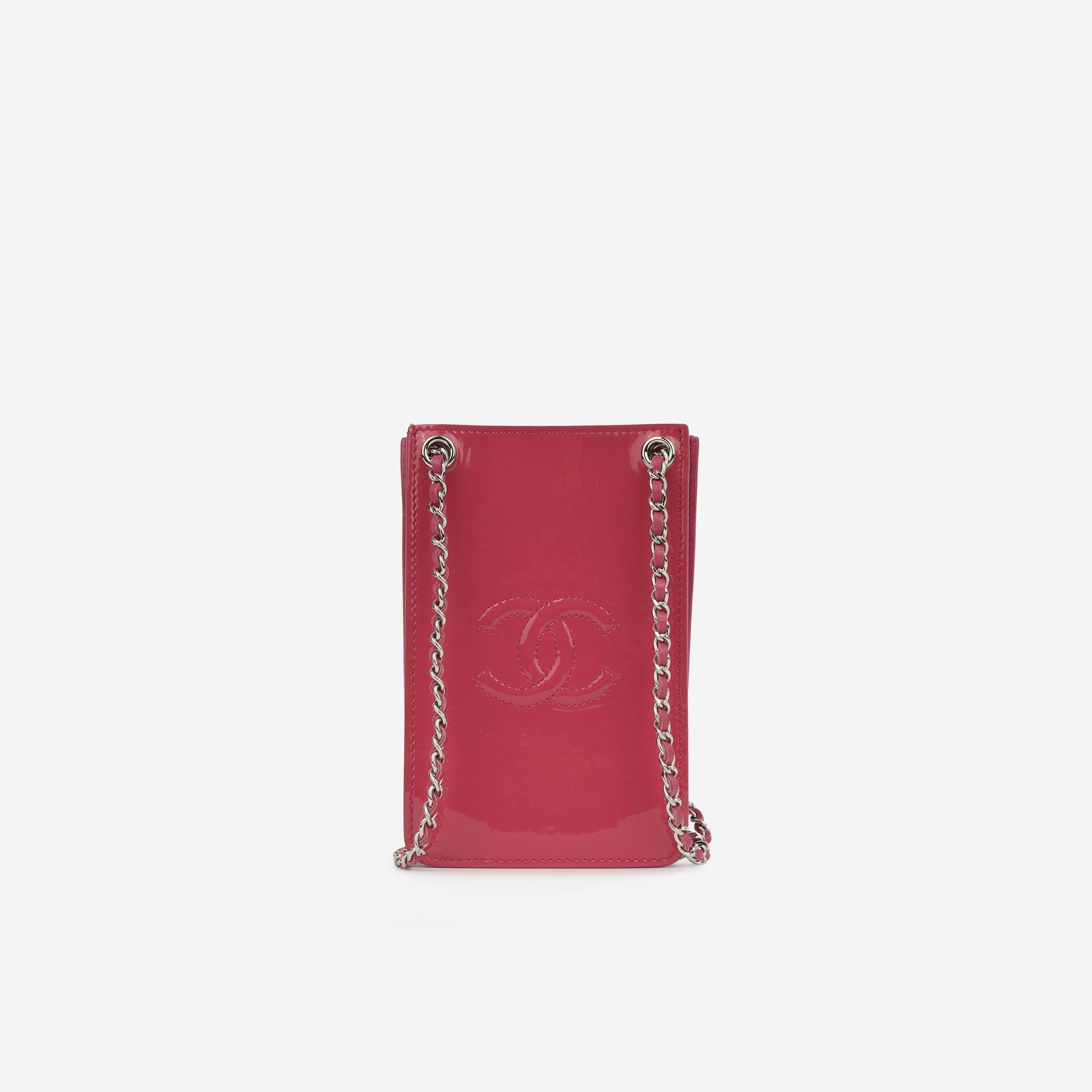 Chanel CC Phone Holder Patent Pink