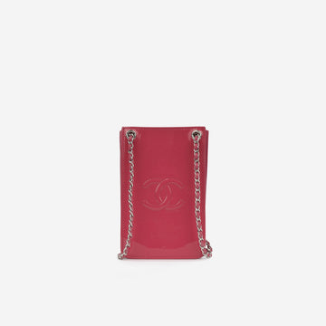 Chanel CC Phone Holder Patent Pink
