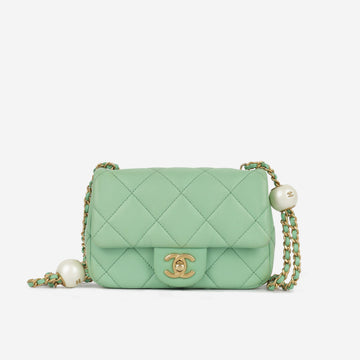Chanel Seasonal Mini Square Pearl Crush Brushed Gold Hardware