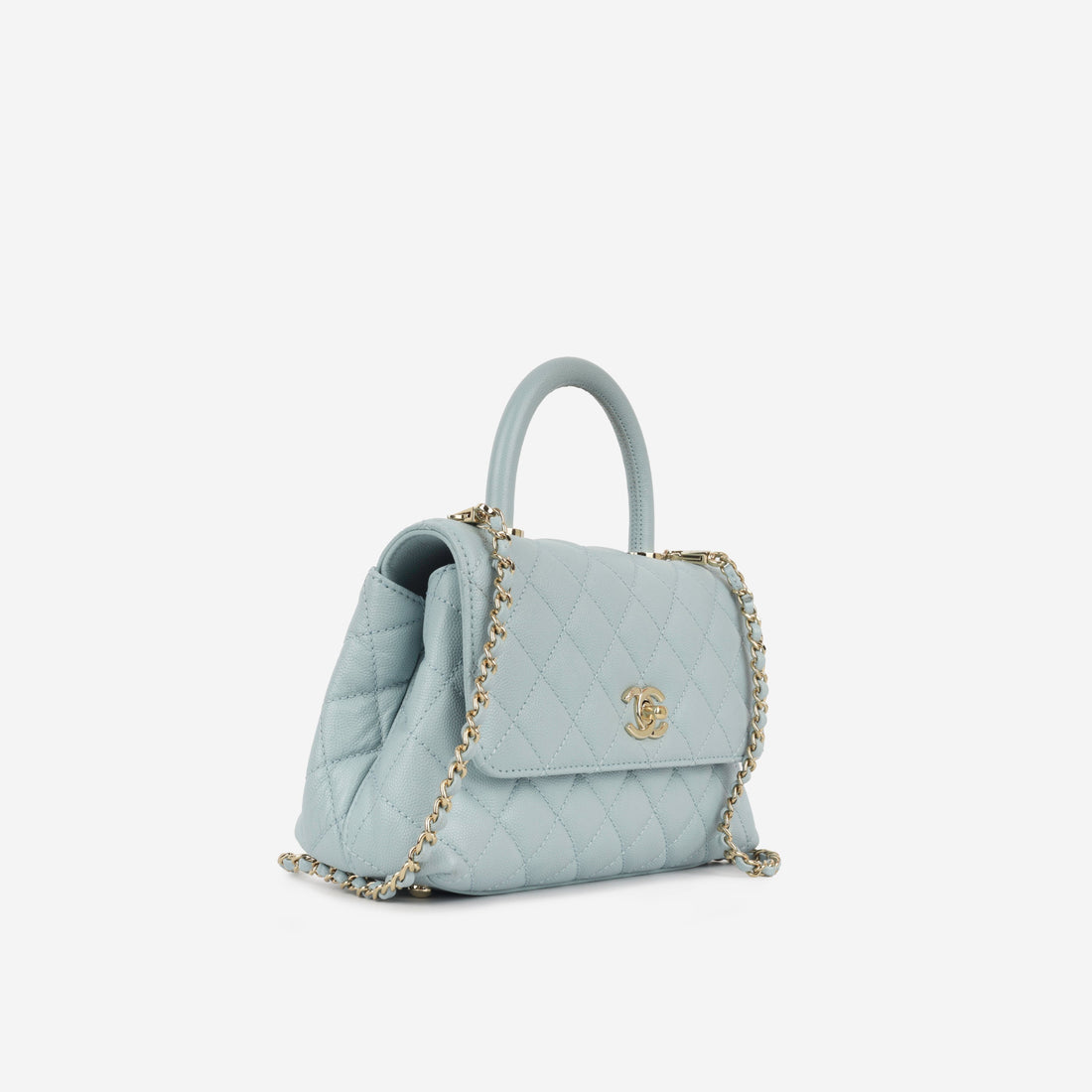 Chanel Small Coco Handle Light Blue