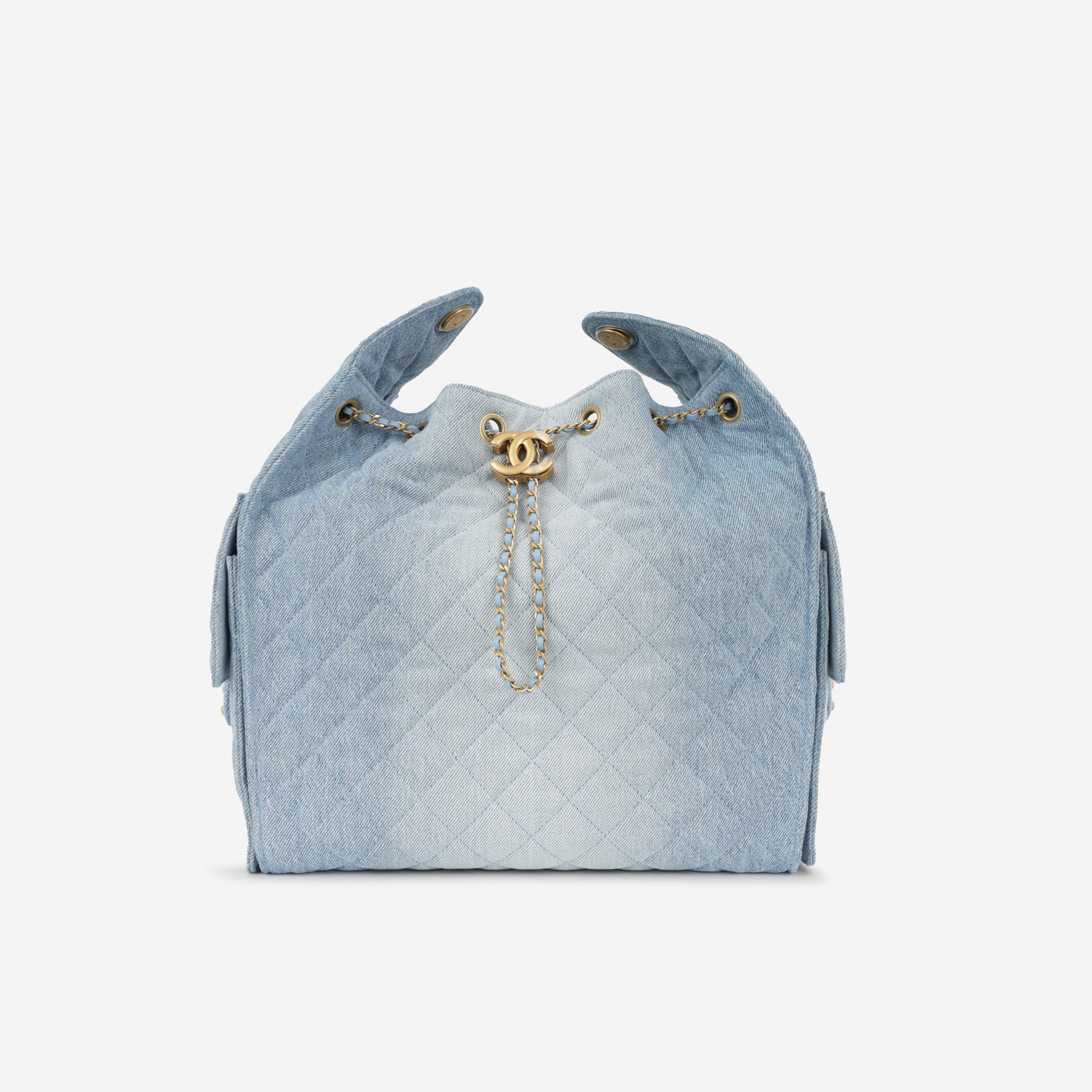 Chanel Medium 25 Hobo Bag Light Blue Denim