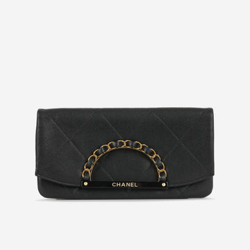 Chanel Woven Chain Handle Clutch