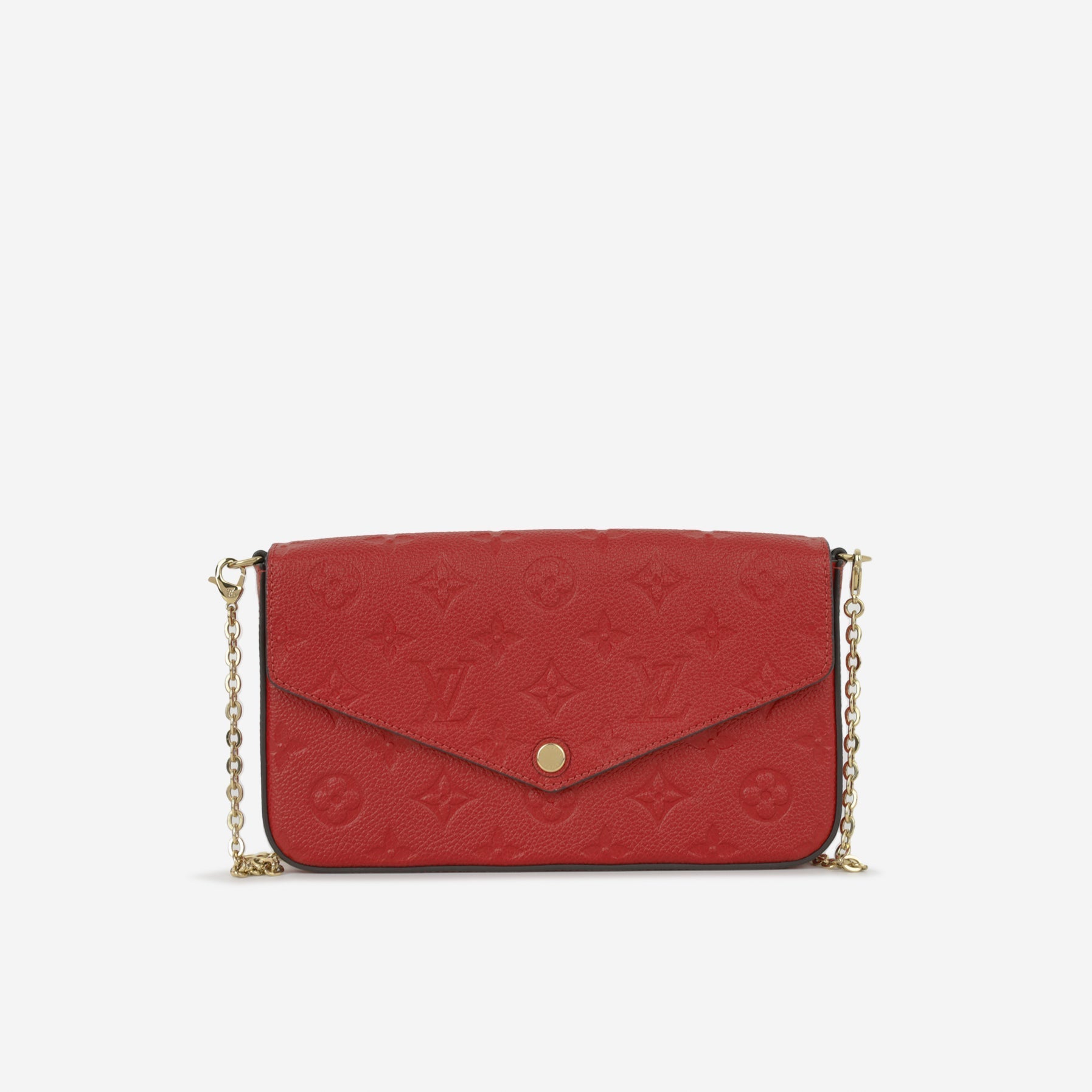 Louis Vuitton Louis Vuitton Pochette Félicie Red Empreinte Gold Hardware