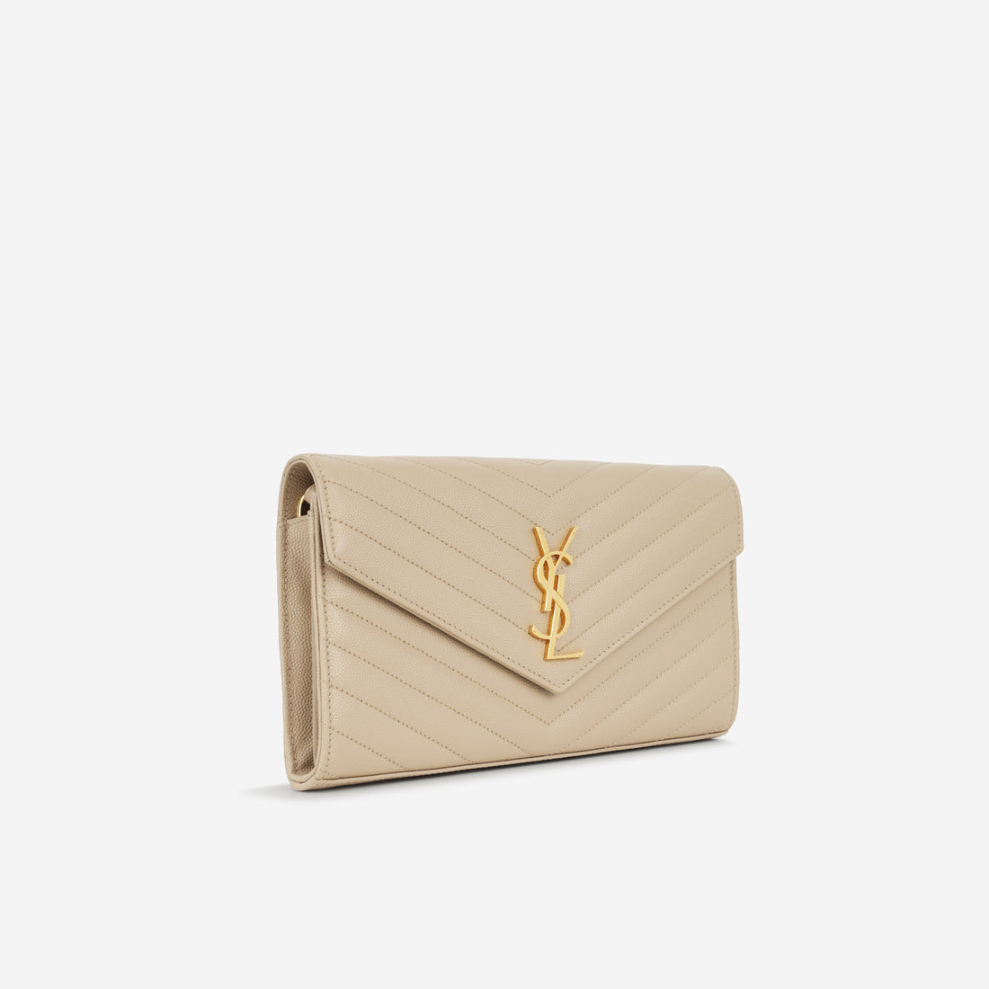 Yves Saint Laurent Saint Laurent Small Cassandre WOC – Beige Grained Calfskin | Gold Hardware