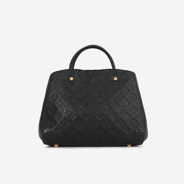 Louis Vuitton Louis Vuitton Montaigne BB Black Empreinte Gold Hardware