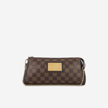 Louis Vuitton Louis Vuitton Eva Clutch Damier Ebene Gold Hardware