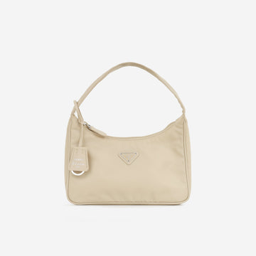 Prada Re-Edition 2000Beige Nylon Silver Hardware