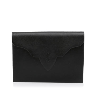 Saint Laurent Calf Leather Clutch (SHG-Gkqldx)