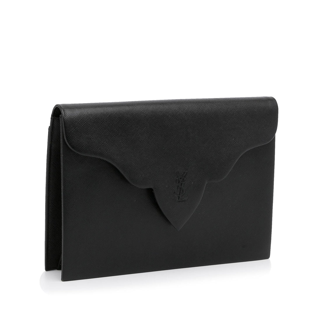 Saint Laurent Calf Leather Clutch (SHG-Gkqldx)