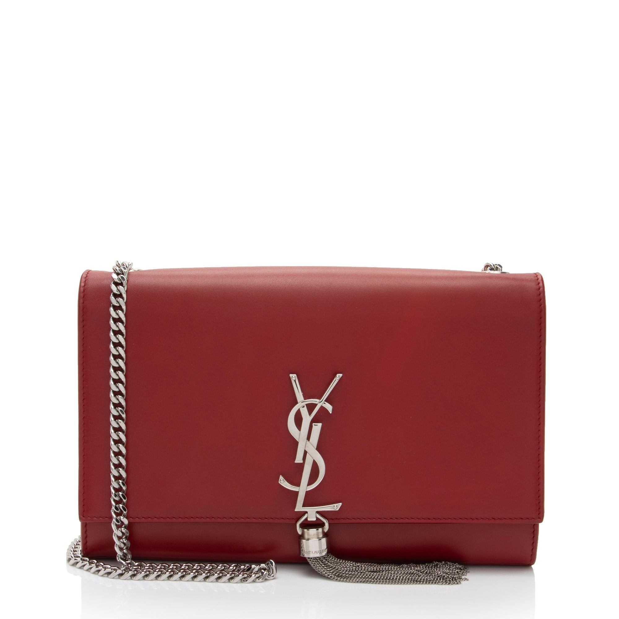 Saint Laurent Calfskin Monogram Kate Tassel Medium Shoulder Bag (SHF-tAqbu4)