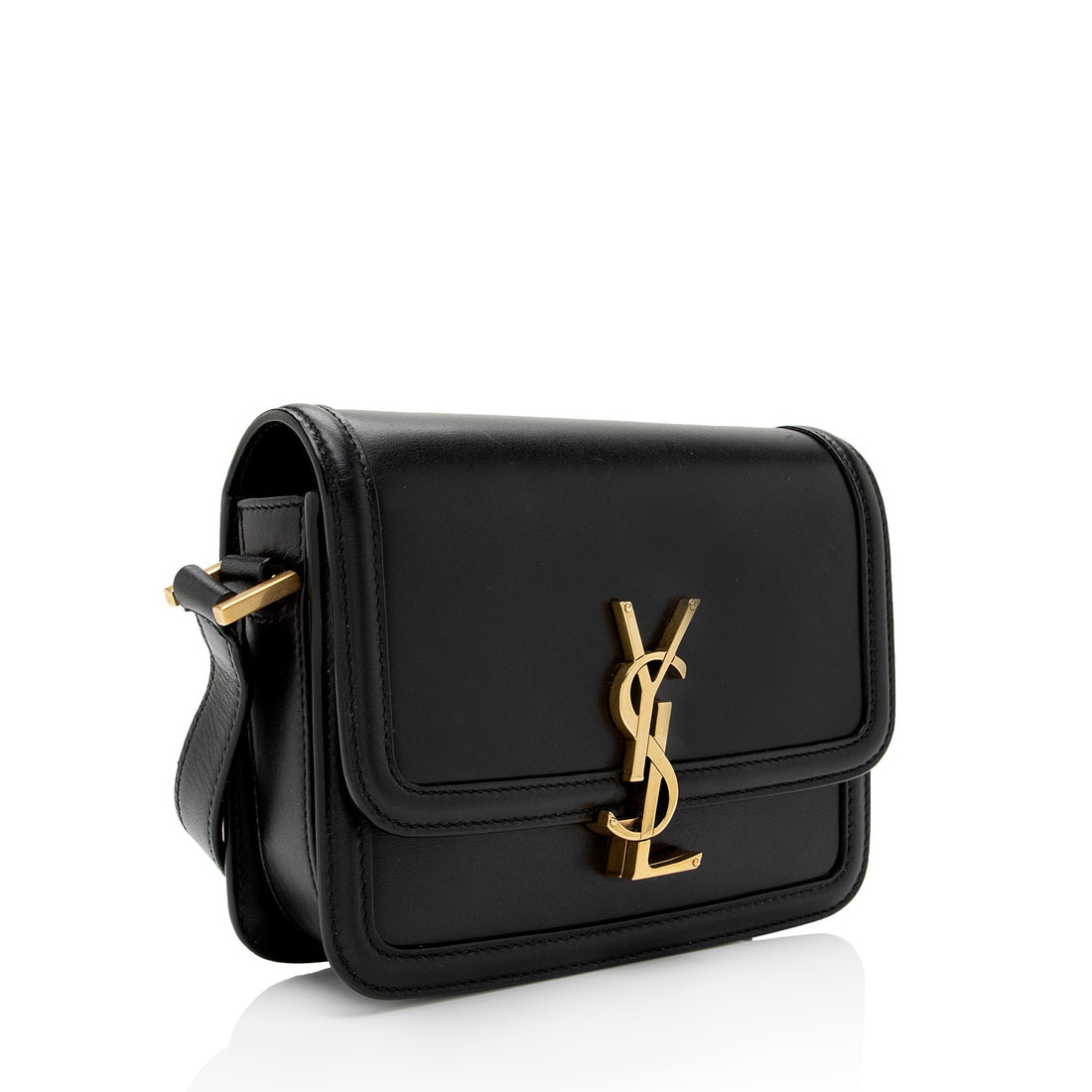 Saint Laurent Calfskin Monogram Solferino Small Shoulder Bag (SHF-3WORNU)