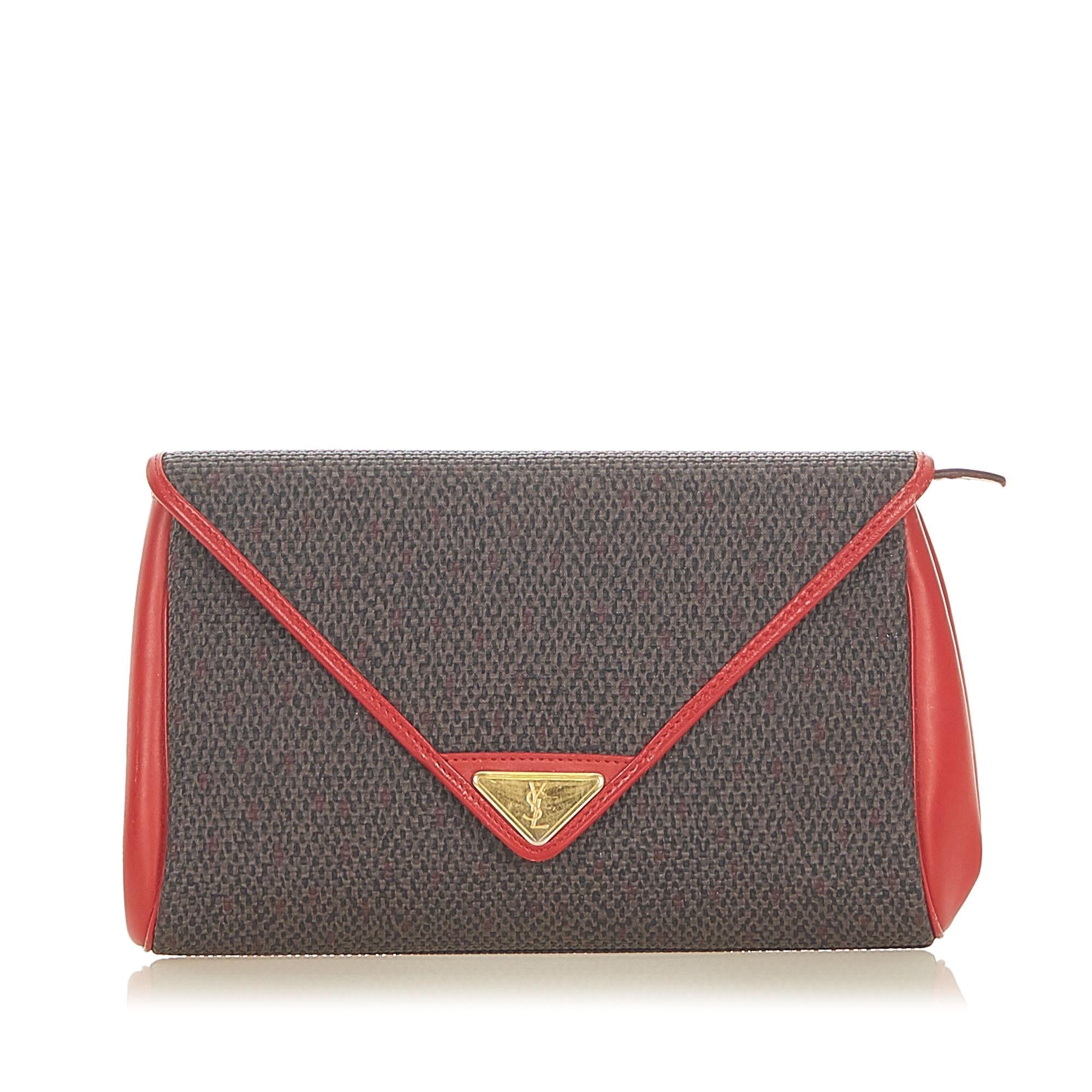 Saint Laurent Canvas Clutch Bag (SHG-19264)