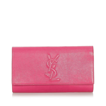 Saint Laurent Cassandre Leather Clutch (SHG-22927)
