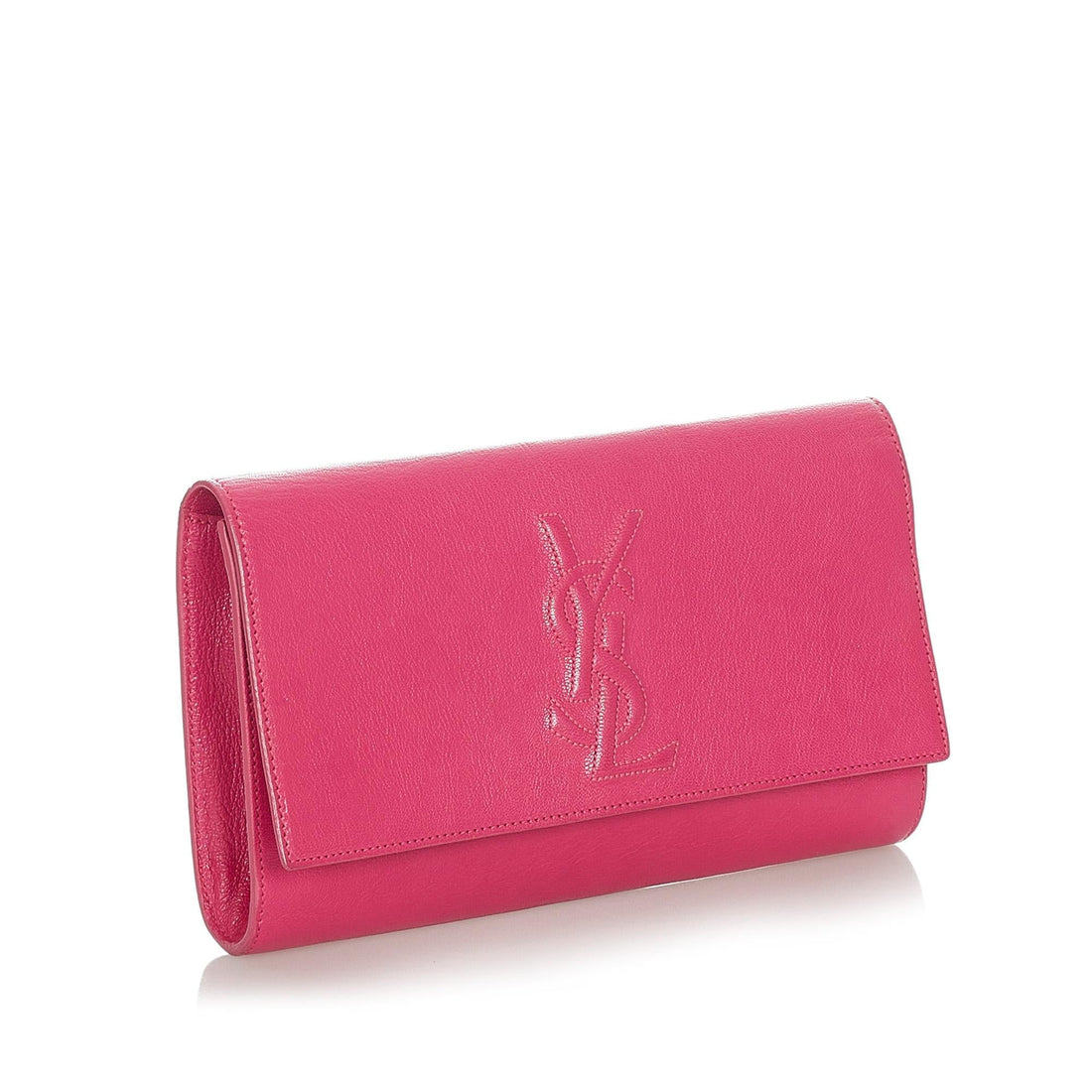 Saint Laurent Cassandre Leather Clutch (SHG-22927)