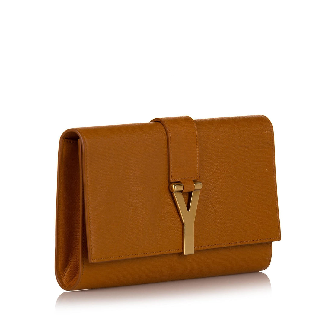 Saint Laurent Chyc Ligne Leather Clutch Bag (SHG-33667)