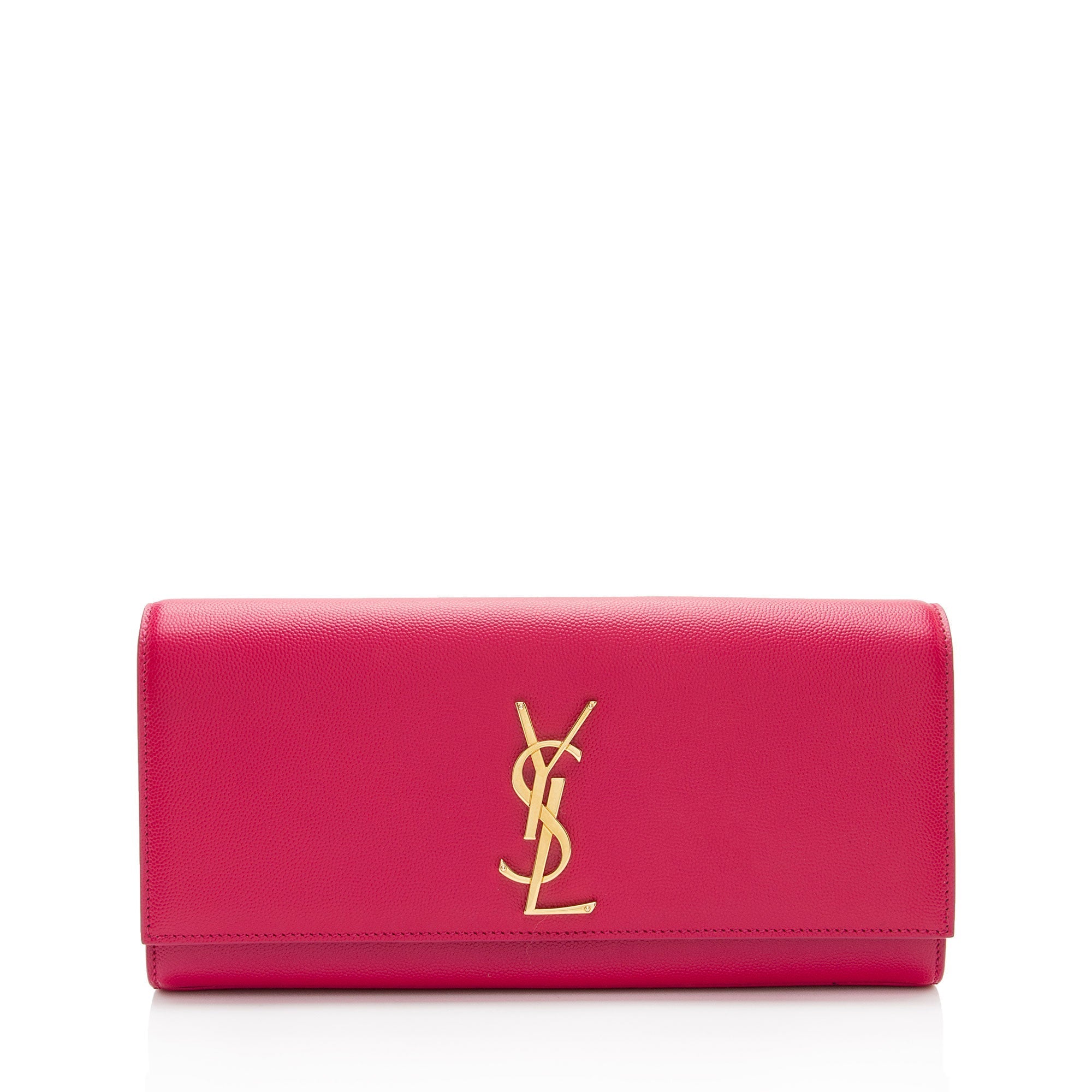 Saint Laurent Grain de Poudre Monogram Kate Clutch (SHF-8lVtTP)