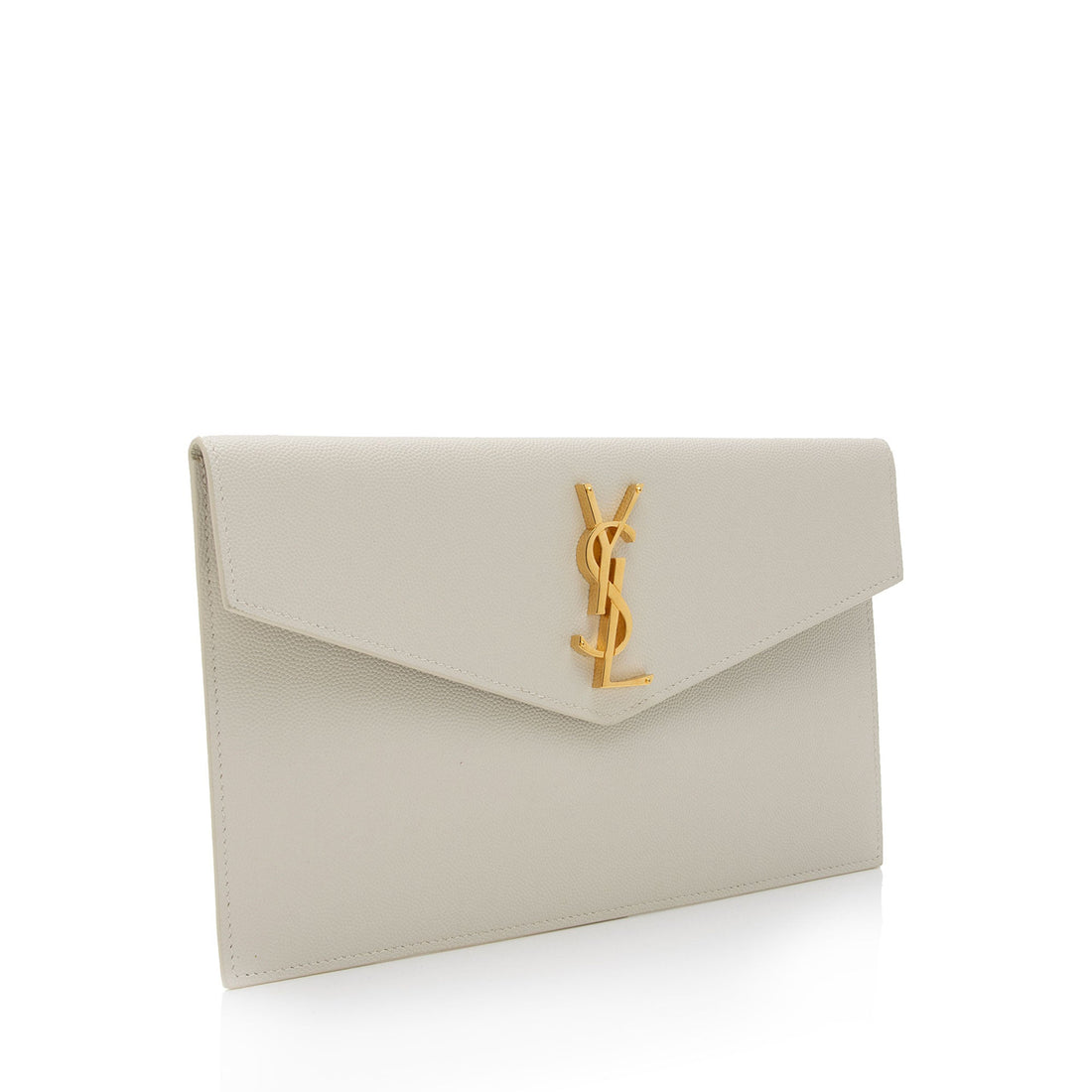 Saint Laurent Grain de Poudre Monogram Uptown Clutch (SHF-GH35TG)