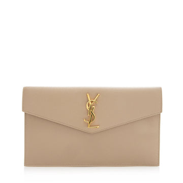 Saint Laurent Grain de Poudre Uptown Clutch (SHF-21449)