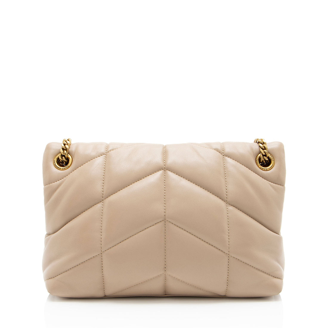 Saint Laurent Lambskin Monogram Puffer LouLou Small Shoulder Bag
