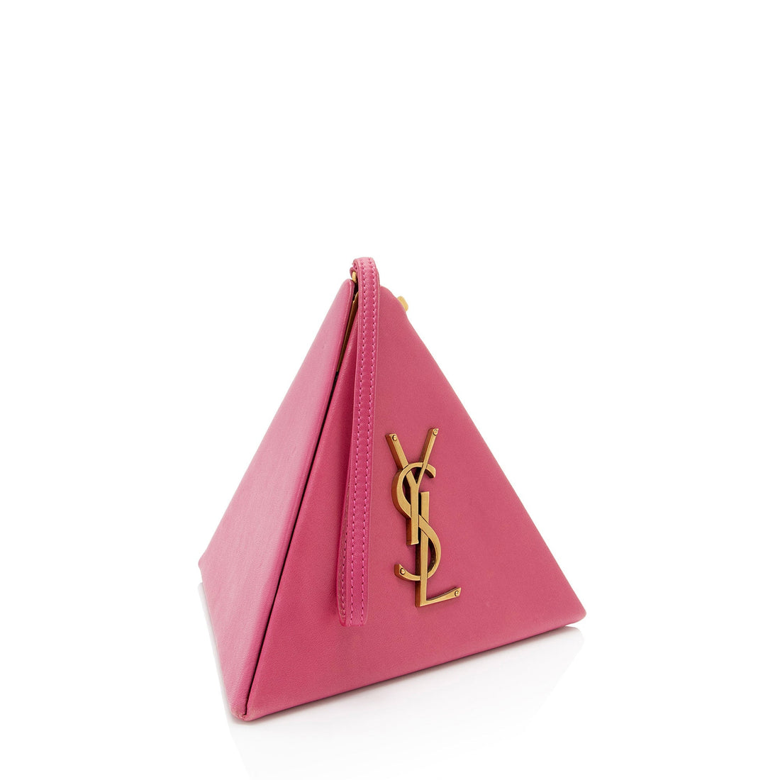 Saint Laurent Lambskin Monogram Pyramid Clutch (SHF-f8qifF)