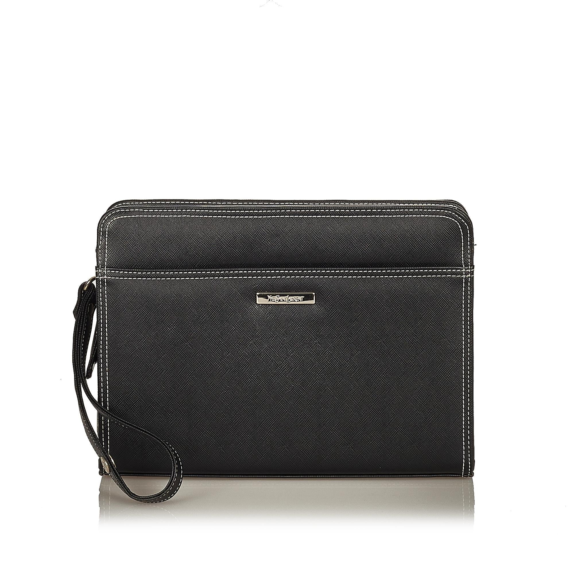 Saint Laurent Leather Clutch Bag (SHG-25613)