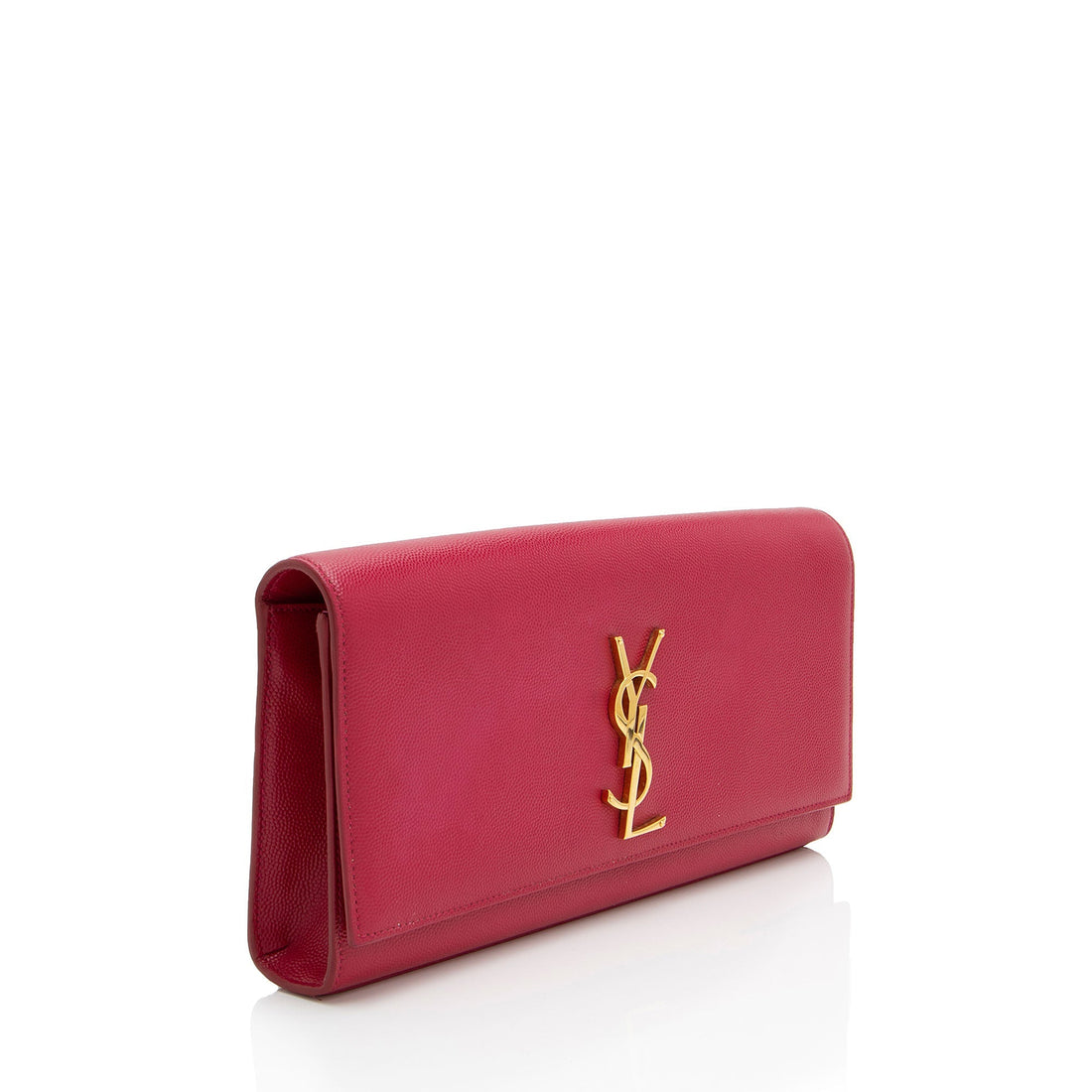 Saint Laurent Leather Monogram Kate Clutch (SHF-XO2he1)