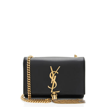 Saint Laurent Leather Monogram Kate Tassel Mini Shoulder Bag (SHF-2TLIWr)