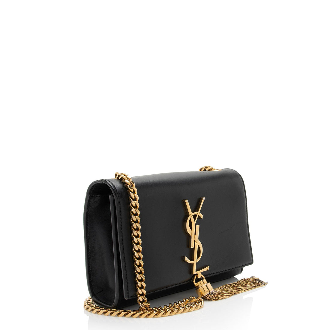 Saint Laurent Leather Monogram Kate Tassel Mini Shoulder Bag (SHF-2TLIWr)