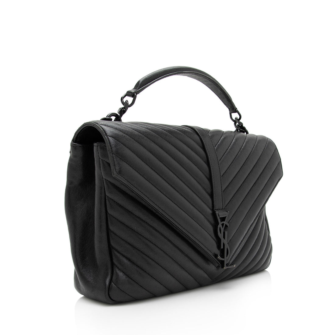 Saint Laurent Matelasse Calfskin Monogram College Large Shoulder Bag (SHF-NTG48D)