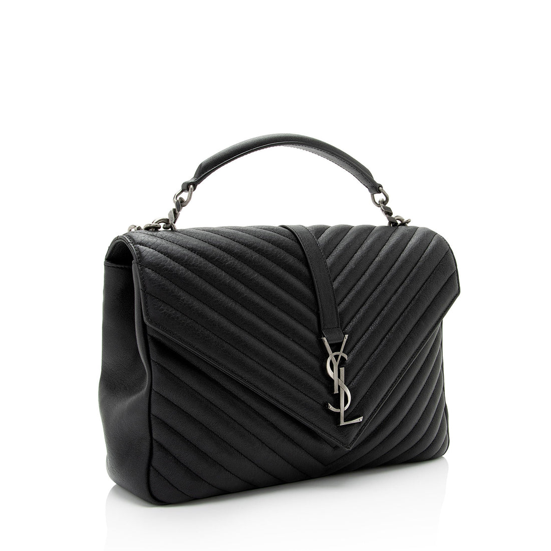 Saint Laurent Matelasse Calfskin Monogram College Large Shoulder Bag (SHF-6MZ4bL)