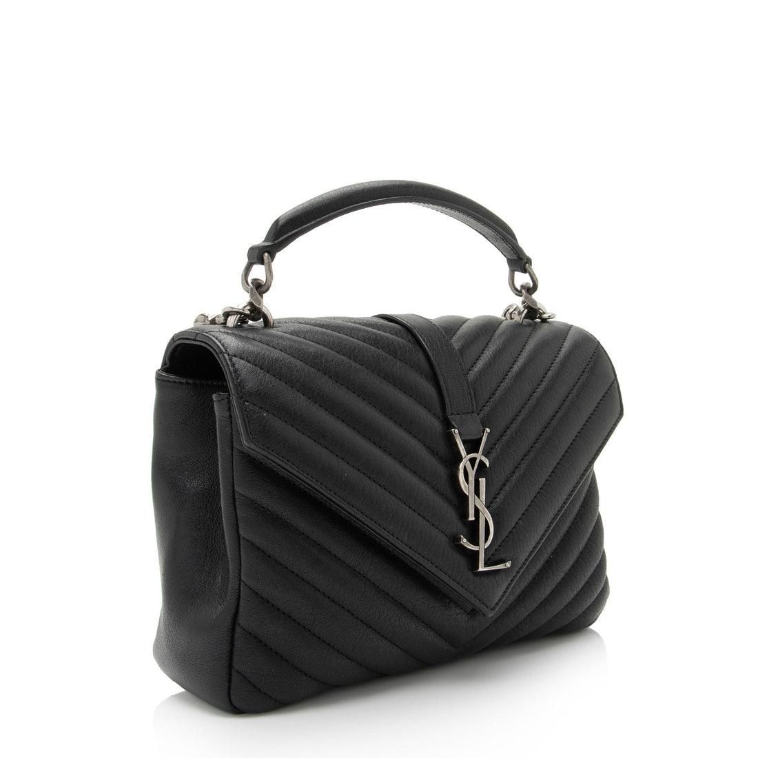 Saint Laurent Matelasse Calfskin Monogram College Medium Shoulder Bag (SHF-MMt0qg)