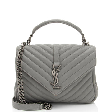 Saint Laurent Matelasse Calfskin Monogram College Medium Shoulder Bag (SHF-D2O1lS)