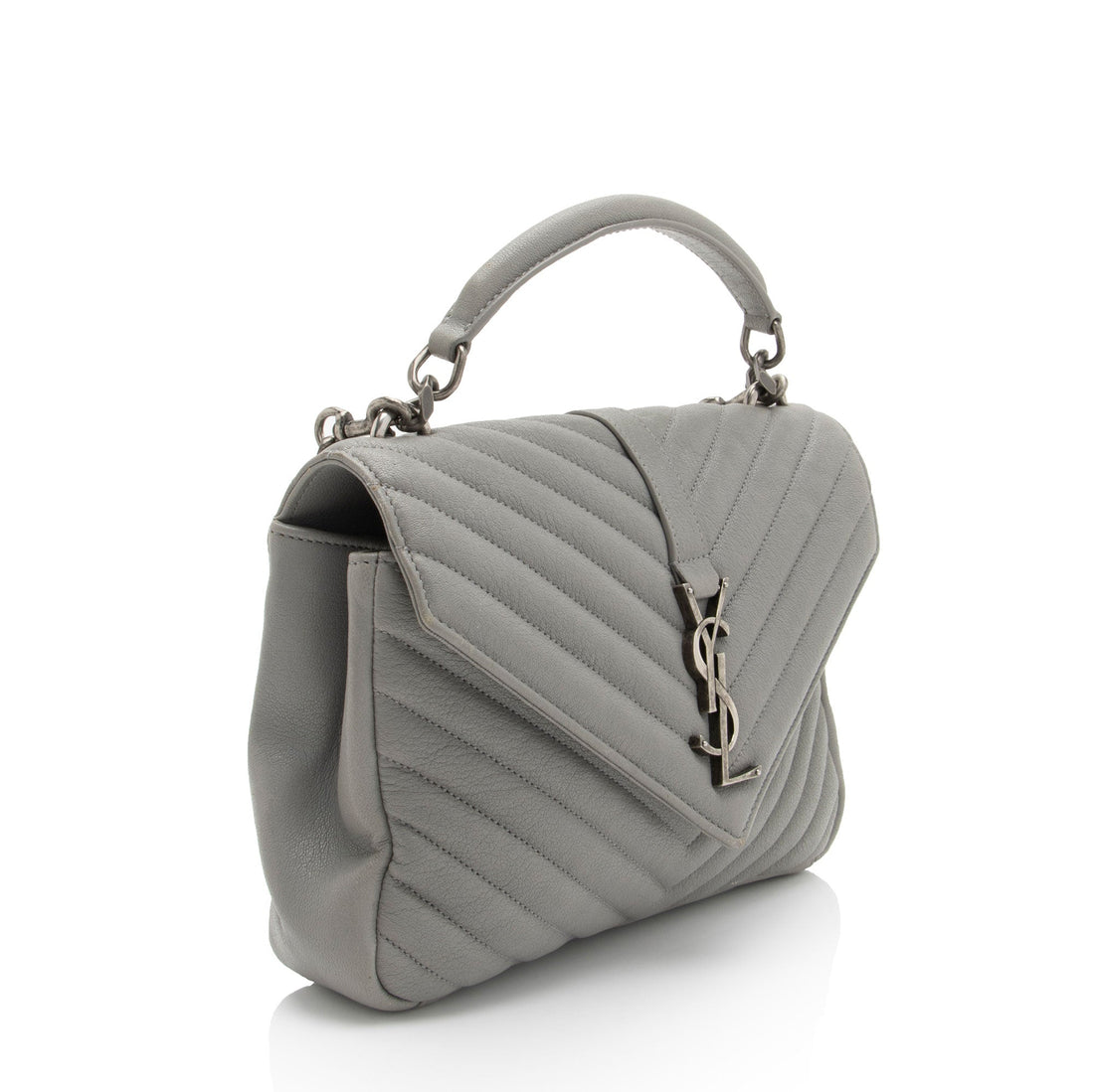 Saint Laurent Matelasse Calfskin Monogram College Medium Shoulder Bag (SHF-D2O1lS)