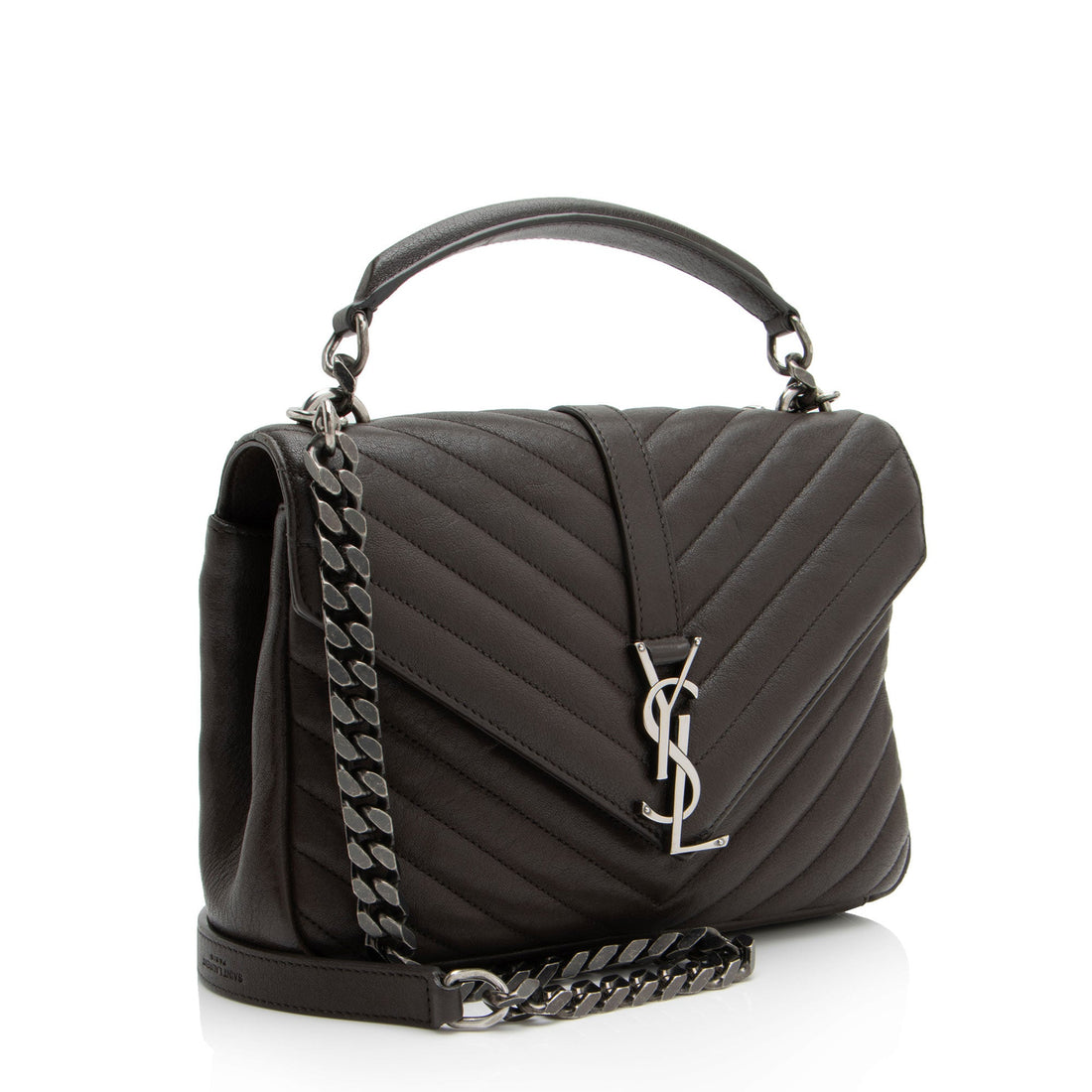 Saint Laurent Matelasse Calfskin Monogram College Medium Shoulder Bag (SHF-pQi1Ft)