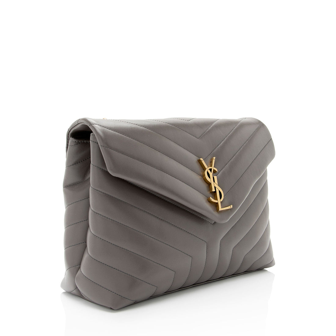 Saint Laurent Matelasse Calfskin Monogram LouLou Chain Medium Shoulder Bag (SHF-19W4rm)