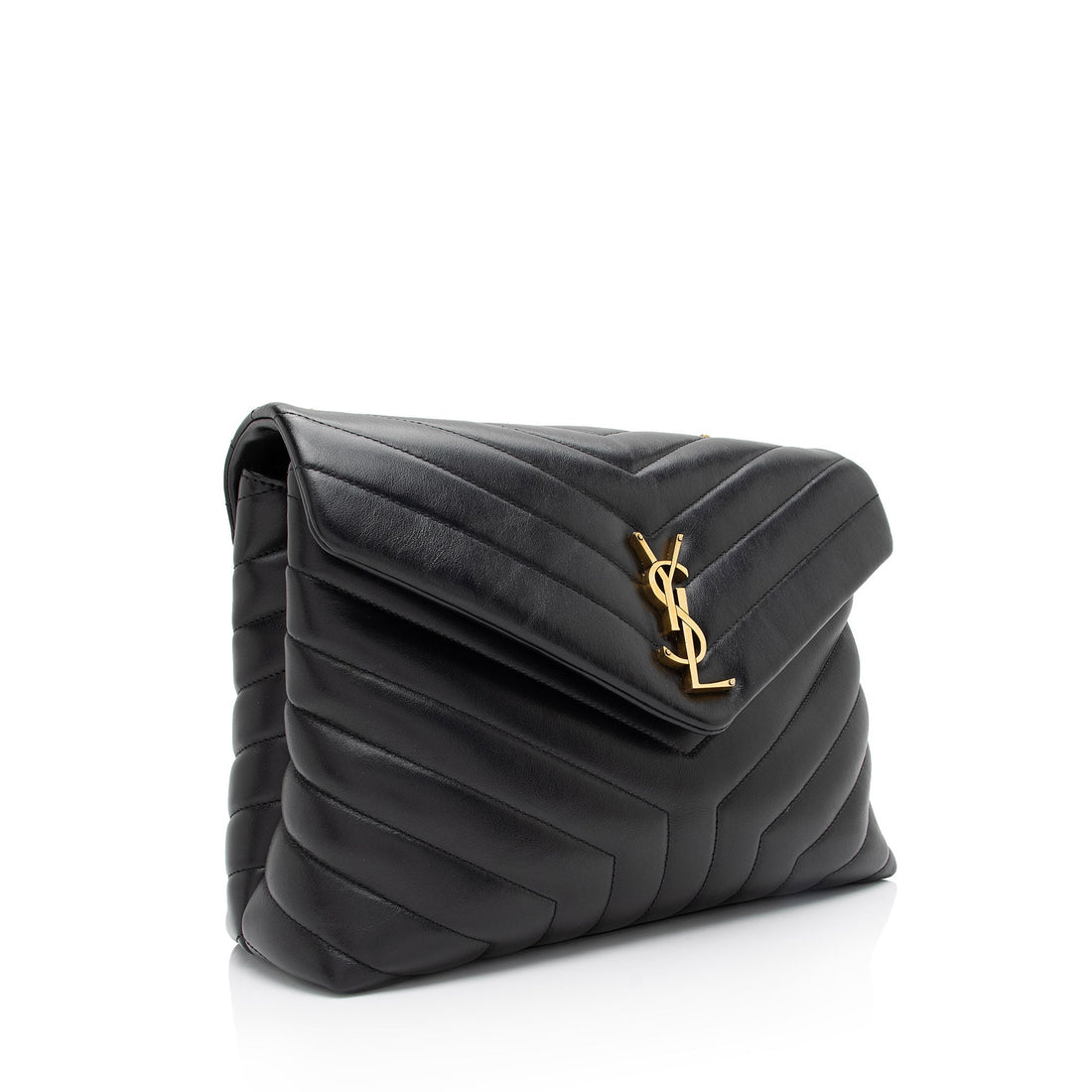 Saint Laurent Matelasse Calfskin Monogram LouLou Chain Medium Shoulder Bag (SHF-sPEp1X)